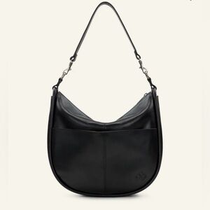 Patricia Nash Classic Black Leather Shoulder Bag